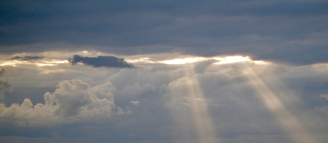 Sunlight through clouds