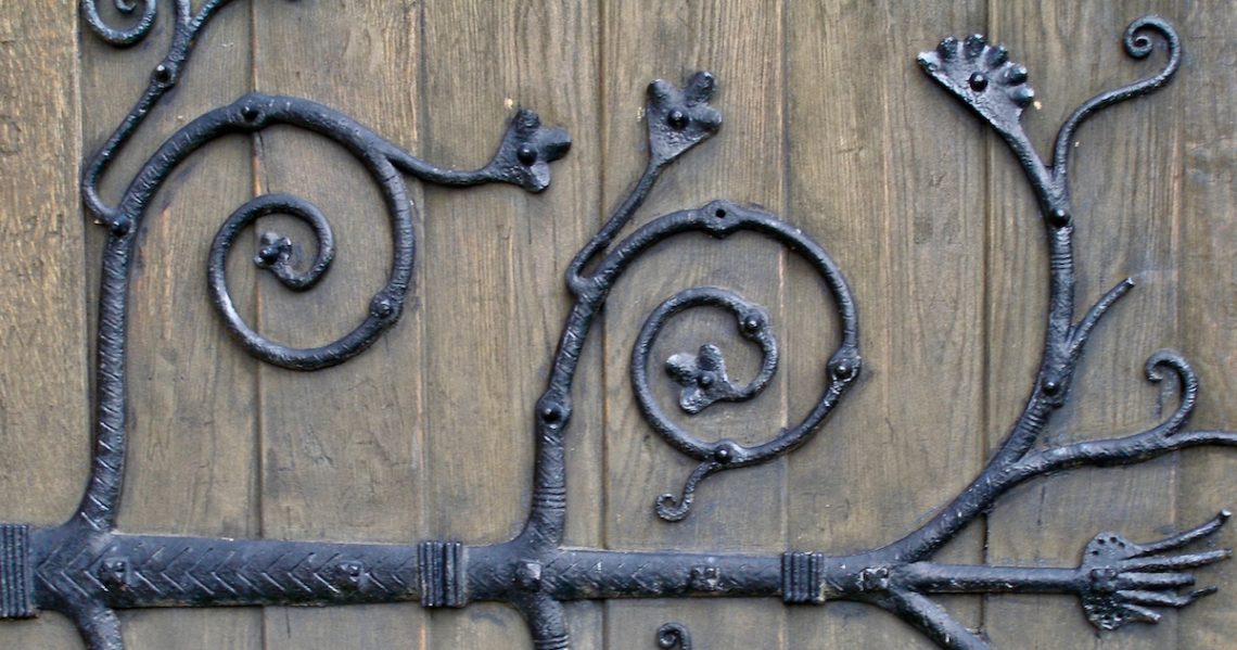 ironwork on door